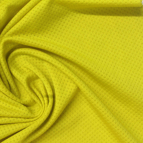 Polyester Stretch Mesh Fabric, 170 gsm, 152 cm — Yellow