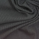 Brushed Polyester Stretch Rib Knit Fabric, 220 gsm, 165 cm — Grey — photo 2
