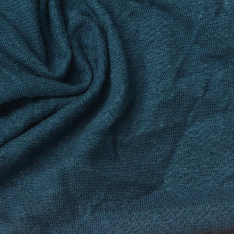 Slub 100% Cotton Jersey Knit Fabric, 163 gsm, 153 cm — Navy