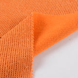 Jacquard Polyester Cotton Pointelle Knit Fabric, 490 gsm, 150 cm — Orange — photo 2