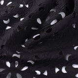 Black Bold-Floral Scuba Knit, Polyester — photo 2