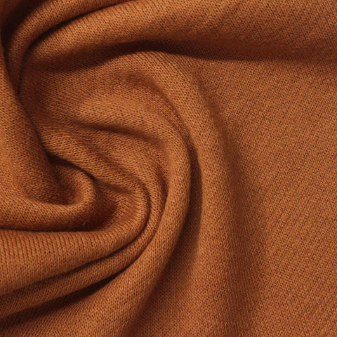 Rust Marl French Terry, Poly-Cotton