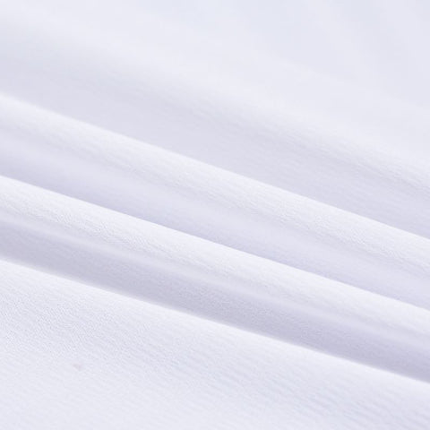 Jacquard 100% Polyester Chiffon Fabric, 80 gsm, 147 cm — White
