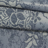 Blue Tone-on-Tone Floral Scuba Knit, Poly-Cotton — photo 2