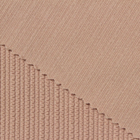 Polyester Stretch Rib Knit Fabric, 270 gsm, 165 cm — Pink