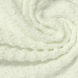 Cream Tone-on-Tone Rib Knit, Polyester — photo 2