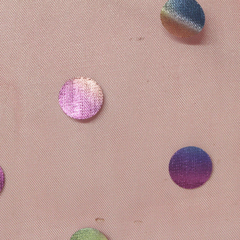 Red Iridescent-Dot Knit, Polyester