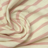 Cream Stripes Jersey Knit, Cotton — photo 2