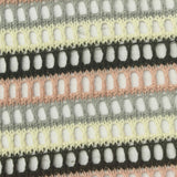 Grey Horizontal-Stripe Pointelle Knit, Poly-Cotton — photo 2