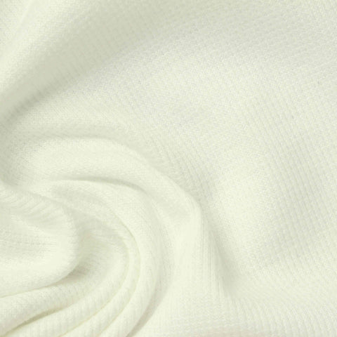 Polyester Cotton Waffle Knit Fabric, 310 gsm, 160 cm — Beige