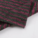 Dark Green Horizontal-Stripe Chunky Knit, Polyester — photo 2