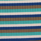 Blue Stripes Rib Knit, Polyester — photo 2