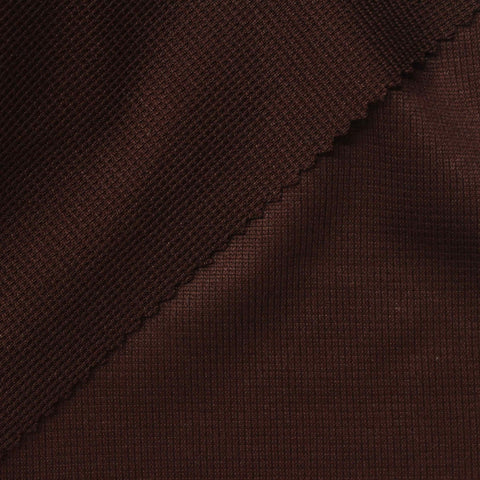 100% Polyester Waffle Knit Fabric, 210 gsm, 185 cm — Brown