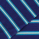 Navy Horizontal-Stripe Piqué Knit, Linen-Tencel Lyocell — photo 2