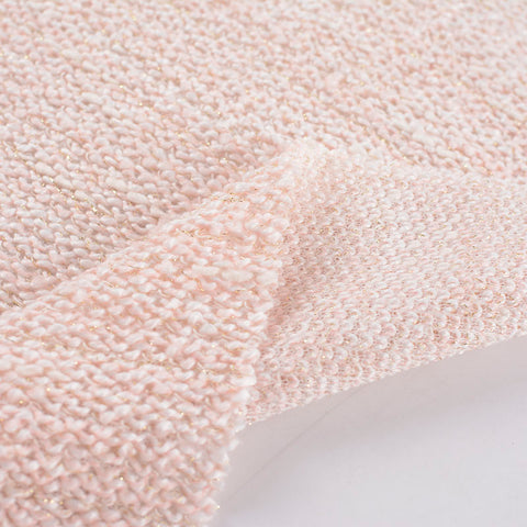 White Stripe Chunky Knit, Polyester, 362 gsm