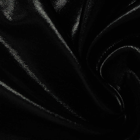 Polyester Stretch Jersey Knit Fabric, 315 gsm, 150 cm — Black