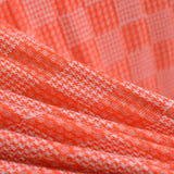 Orange Houndstooth Jacquard, Viscose — photo 2