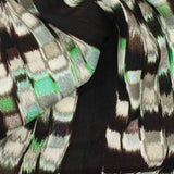 Black Abstract-Brushstroke Woven, Viscose — photo 2