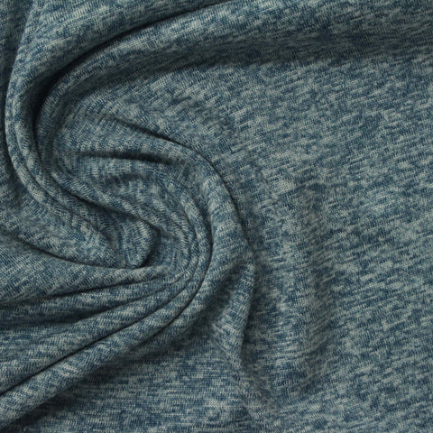 Blue Marl Jersey Knit, Polyester, 180 gsm