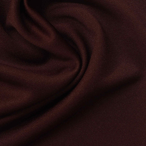 Washed Polyester Viscose Stretch Scuba Knit Fabric, 280 gsm, 167 cm — Brown