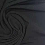 Polyester Stretch Interlock Knit Fabric, 260 gsm, 160 cm — Black — photo 2