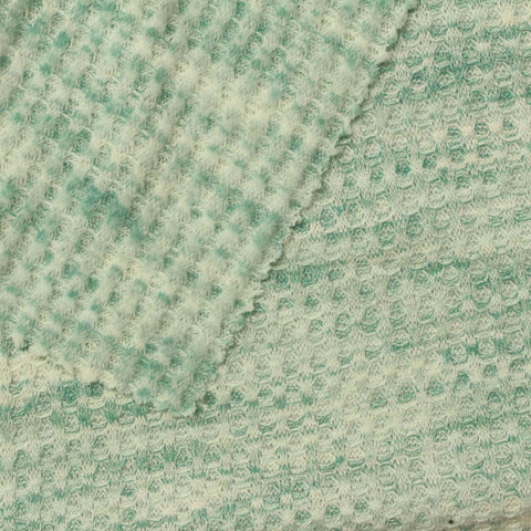 Light Green Marl Waffle Knit, Poly-Viscose