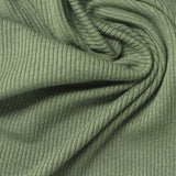 Viscose Stretch Rib Knit Fabric, 310 gsm, 120 cm — Green — photo 2