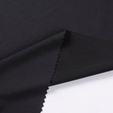 Polyester Stretch ITY Knit Fabric, 250 gsm, 155 cm — Black — photo 2