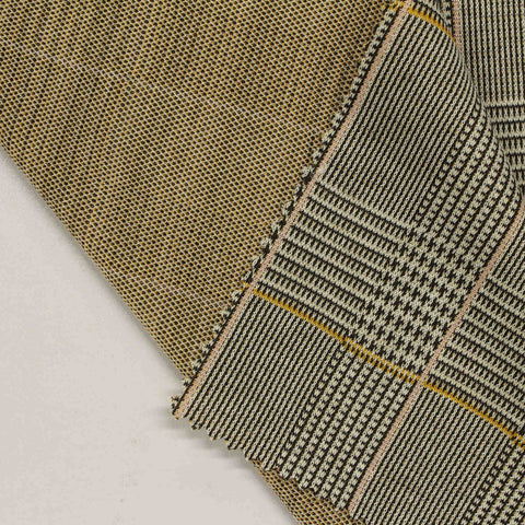 Black Plaid Jacquard, Polyester, 170 gsm