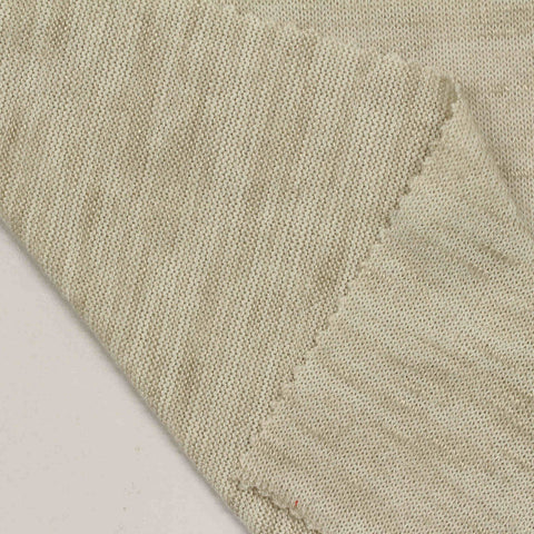 Light Beige Marl Chunky Knit, Poly-Viscose, 195 gsm