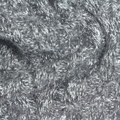 Grey Heather Chunky Knit, Polyester