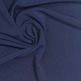 Polyester Stretch Linen-Look Fabric, 200 gsm, 155 cm — Navy — photo 2