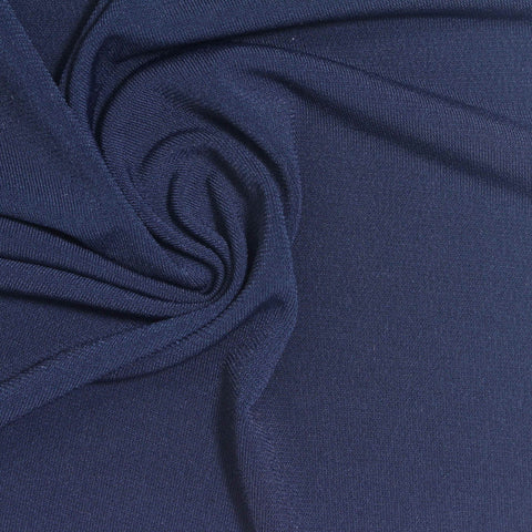 Polyester Stretch Linen-Look Fabric, 200 gsm, 155 cm — Navy, ref EF-269007