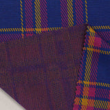 Blue Plaid Jacquard, Poly-Viscose — photo 2