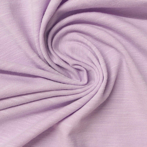 Light Purple Marl Jersey Knit, Poly-Cotton, 175 gsm