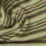 Cream Horizontal-Stripe Chunky Knit, Polyester — photo 2