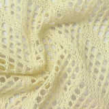 Light Yellow Openwork-Diamond Pointelle Knit, Poly-Cotton — photo 2