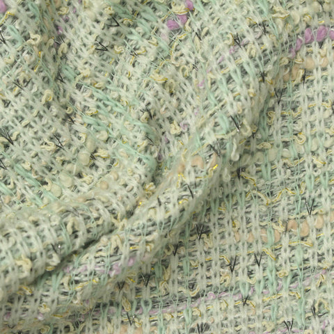 Light Green Marl Bouclé, Cotton-Poly