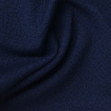 Navy Tone-on-Tone Interlock Knit, Polyester — photo 2