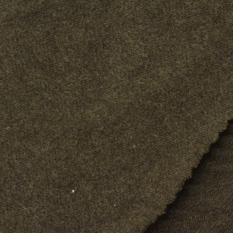 Dark Olive Marl French Terry, Poly-Cotton, 280 gsm