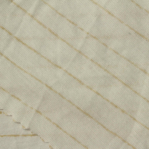 Tan Horizontal-Stripe Jersey Knit, Poly-Viscose, 127 gsm