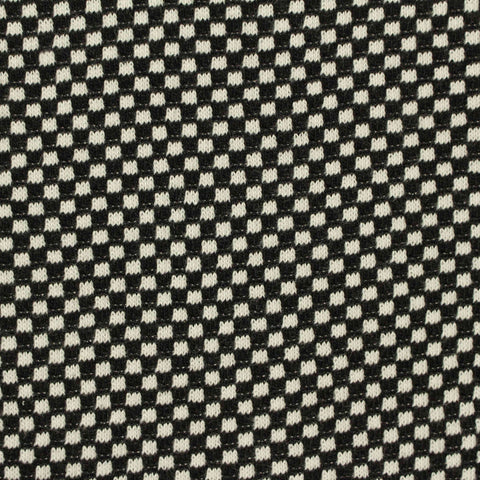 Black Check Knit, Polyester, 389 gsm