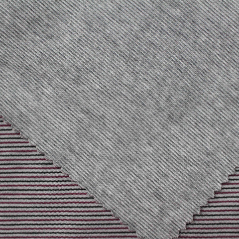 White Horizontal-Stripe Knit, Poly-Viscose, 218 gsm