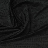 Black Textured-Band Jersey Knit, Polyester — photo 2