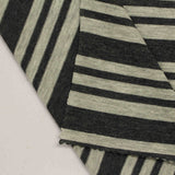 Dark Grey Horizontal-Stripe Jersey Knit, Cotton-Poly — photo 2