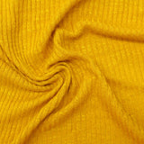 Viscose Polyester Stretch Rib Knit Fabric, 213 gsm — Yellow — photo 2