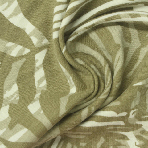 Green Camo French Terry, Cotton