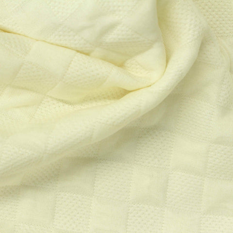 Beige Squares Fleece, Polyester
