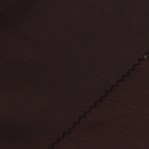 Dark Brown Scuba Knit, Viscose-Poly
