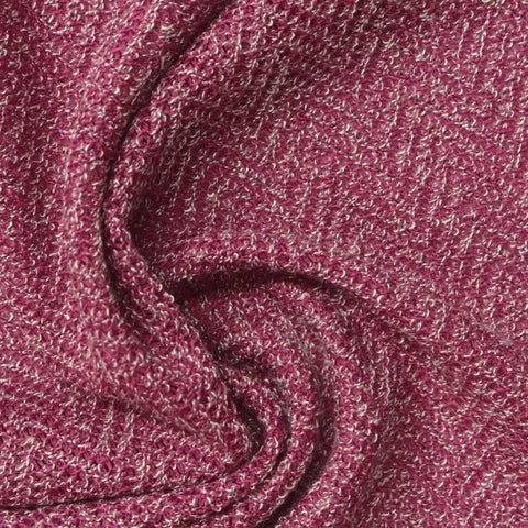Magenta Chevron Chunky Knit, Poly-Viscose